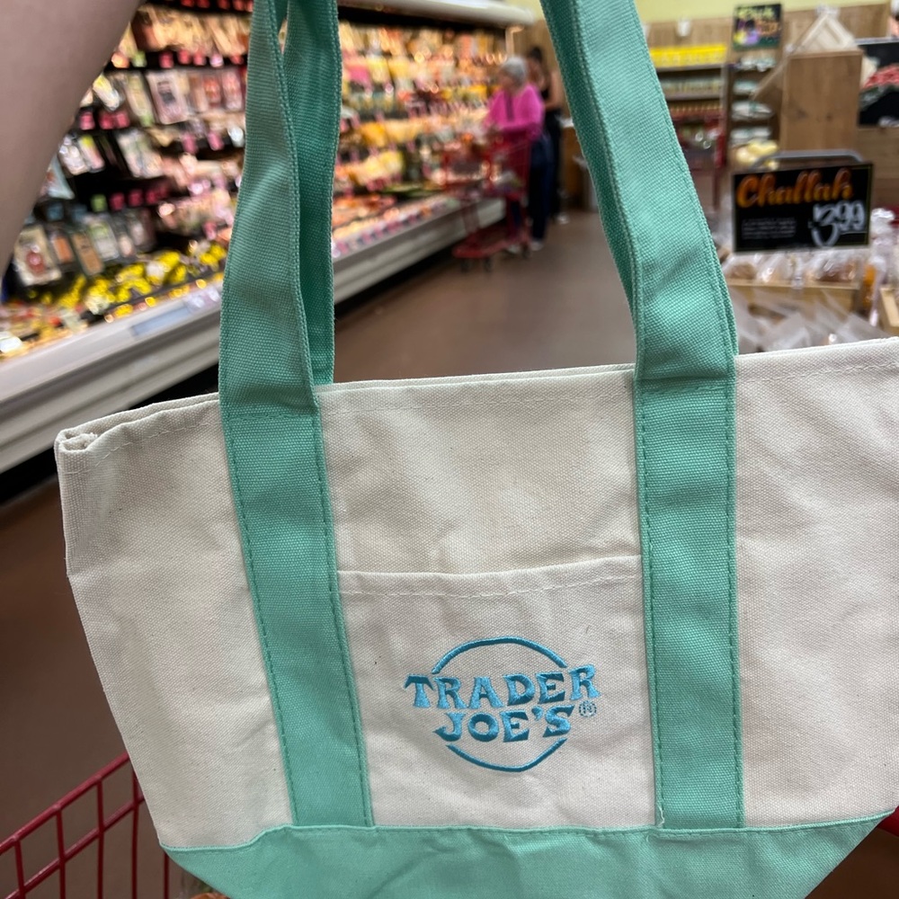 Trader Joe’s mini Mint Green Tote Bag